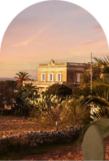 Villa among the trees in San Pawl tat-Tarġa at sunset
