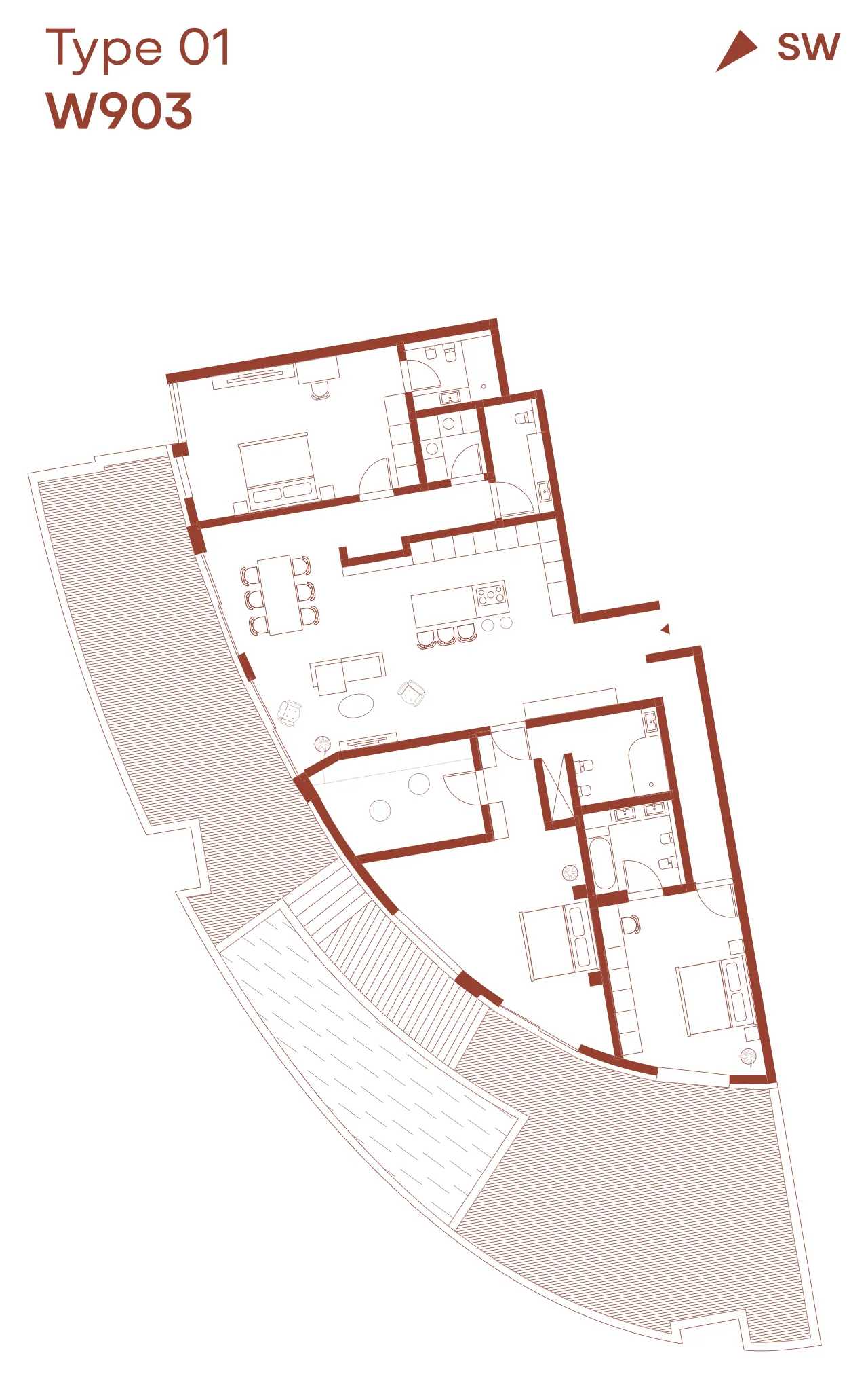 Penthouse – Type 01 W903 floor plan